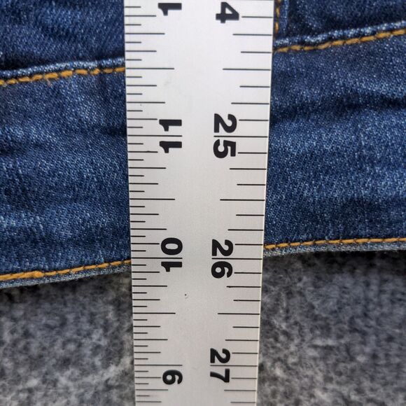 Slate & Stone Men's Denim Trucker Jacket Medium Long Sleeve Blue Flap Pockets - Picture 11 of 12